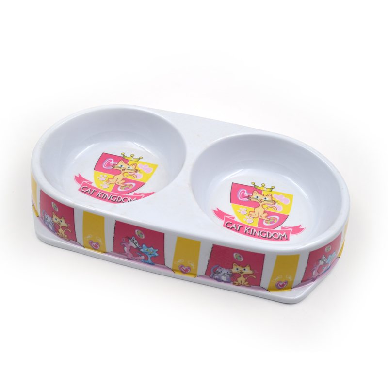 Double Round Melamine Pet Bowl Base