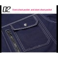 Men Outdoor Workwear Multi-Pockets Work Jacket Construction Mechanic Craftsman Builder Workwear