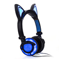 Fone de ouvido Cat Ear Fone de ouvido recarregável LED dobrável