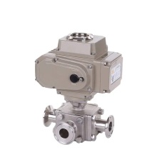 Sanitary Electric Full Full encapsule 3WAY BOLL VALVE