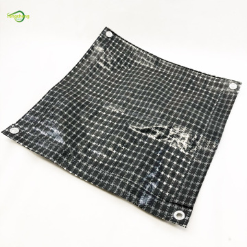 Hdpe woven fabric black transparent grid film