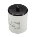 White tea sugar coffee canister set for kitchen