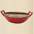 Chine Factory Enamel Fonte Iron Wok Diaporama 25cm