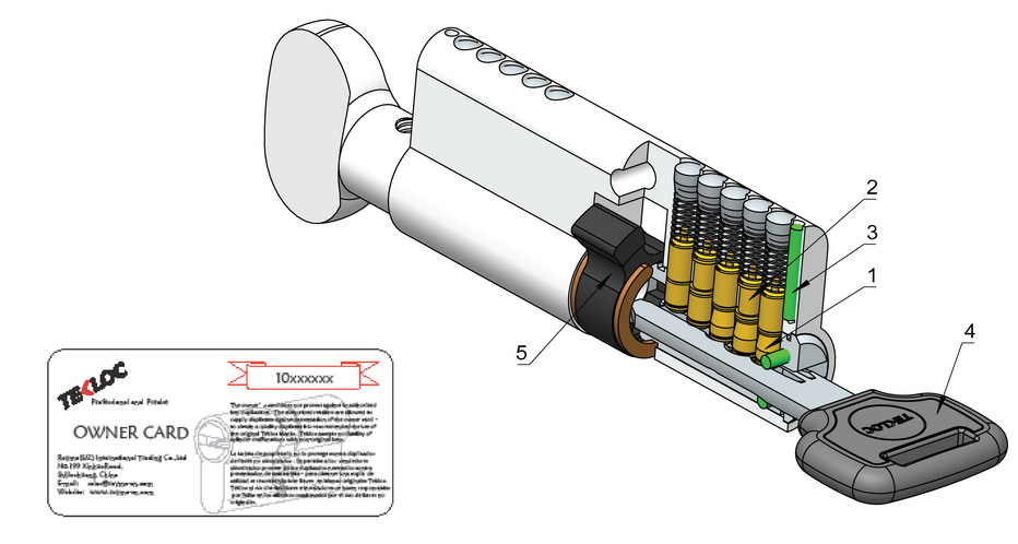 Telescopic pin cylinder lock