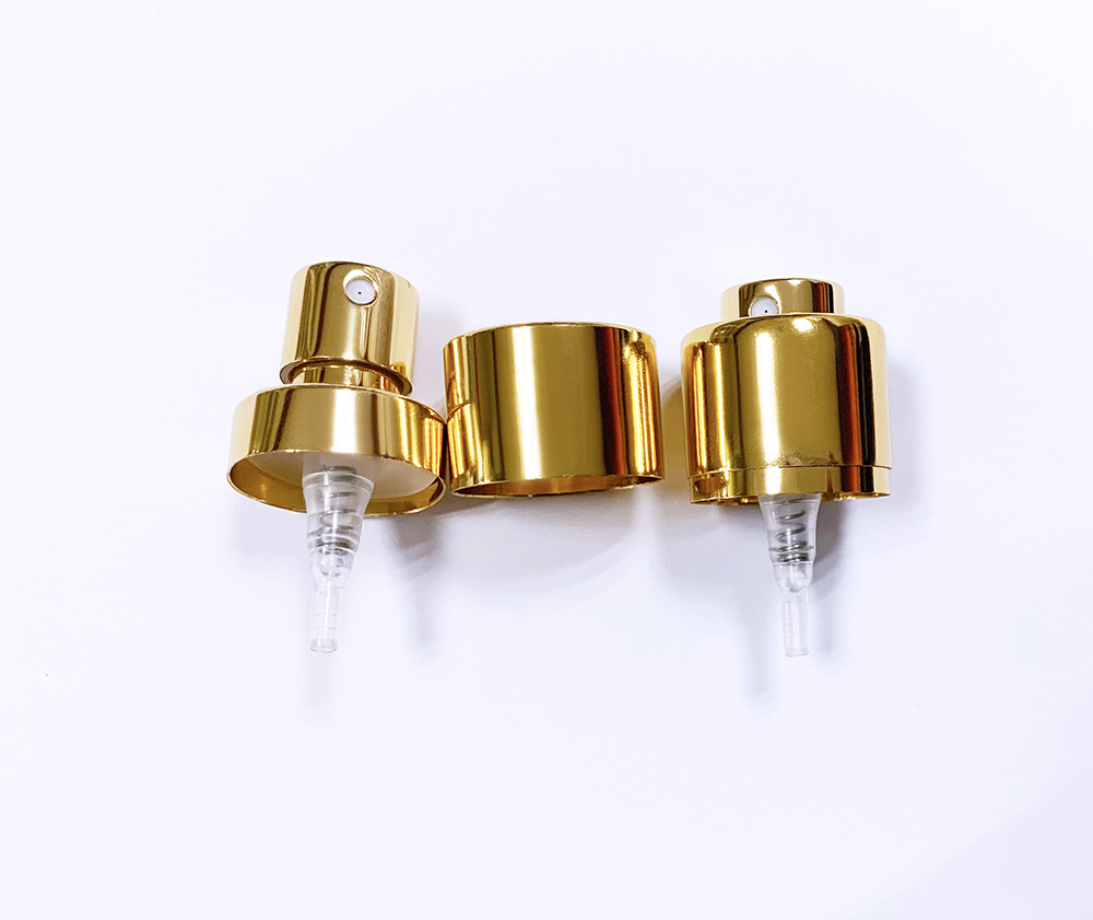 Shiny Gold Perfume Pump With Collar