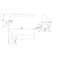 3H-G017 Manija de herrajes para ventanas abatibles de líneas suaves