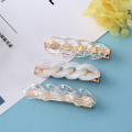 acrylic chain hair barrettes