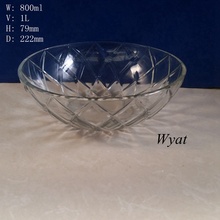 1liter Glass Bowl High Capacity Glass Tableware Glass Bowl Wholesale