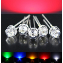 Pin de clasificación LED rojo de sombrero de paja de 5 mm 620-625nm