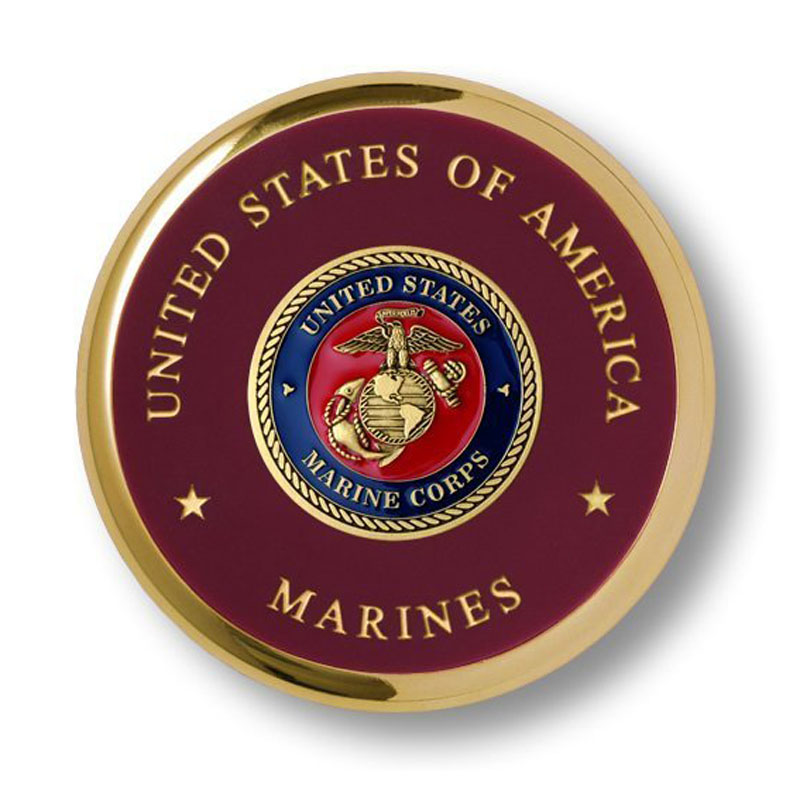 Marine Corps Seal Brass Coaster Coin