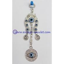 Blue Evil Eye with Horse Shoe hanging decoration ornament