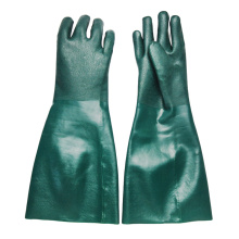 45cm Green Double Dipped PVC Gloves Large