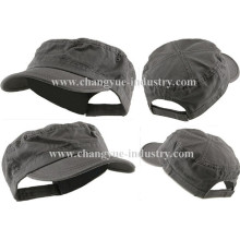 New arrival custom cotton blank flat-top cap with adjustable velcro closure