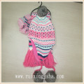 kids girls winter knit pink gloves and scarf set