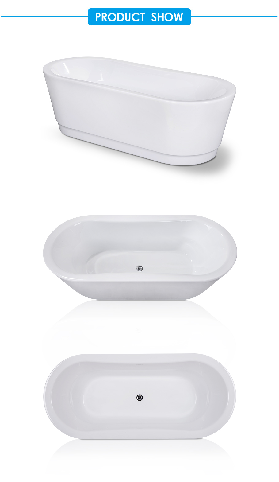 Traditional Double Ended Freestanding Bath Tub