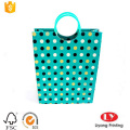 Luxury paper gift bag with plastic handle