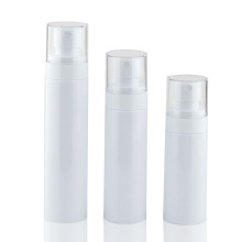 luxury white 40ml 80ml 120ml150ml empty plastic pet cosmetic spray mist bottle with over cap