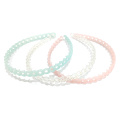 Hot Sale 1Cm Chain Shaped Jelly Colors With Superior Quality Plastic Head hoops bands For Girls