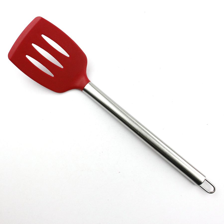 silicone spatula stainless steel handle