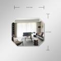 Octagon Metal Frame Wall Mirror