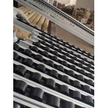 Aluminum roller track for transport carton flow rack