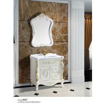 Meuble de salle de bain en PVC luxueux au sol (9507)