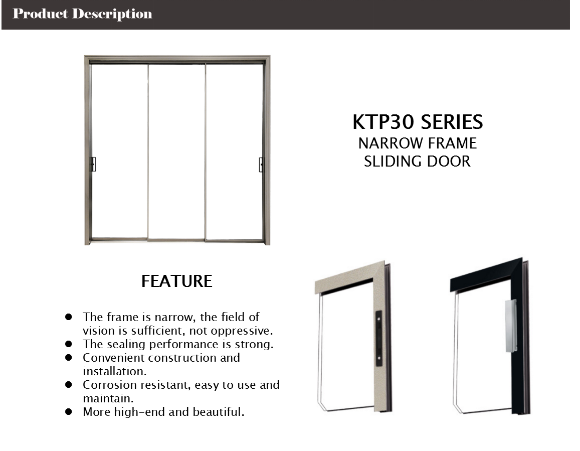 narrow frame aluminium sliding doors