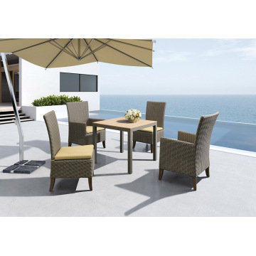 Modern Design Outdoor Furniture Rattan Tecido Set de jantar