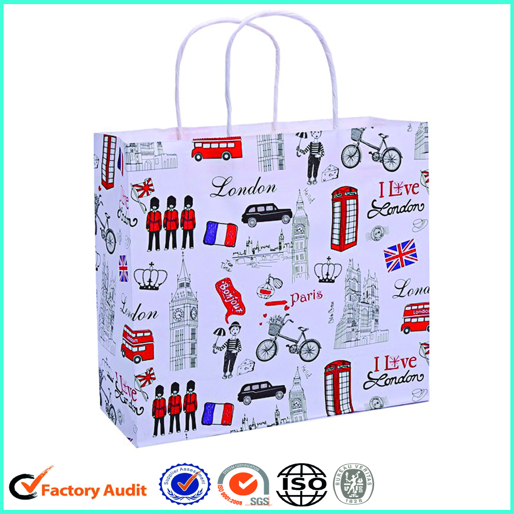 Custom Paper Bag With Logo Print For Gifts