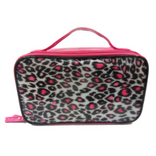 Bolsos de maquillaje de PVC con Rosa leopardo