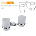 Bathroom Accessories Dual Cup Chrome Tumbler Holder