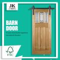 JHK-G18 Farmhouse porte coulissante industrielle porte coulissante populaire système de porte coulissante affleurante