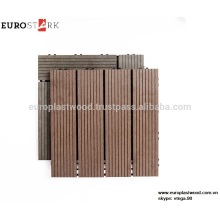 Interlocking WPC DIY deck tile, water resistant, UV resistant, recyleable, made in Vietnam