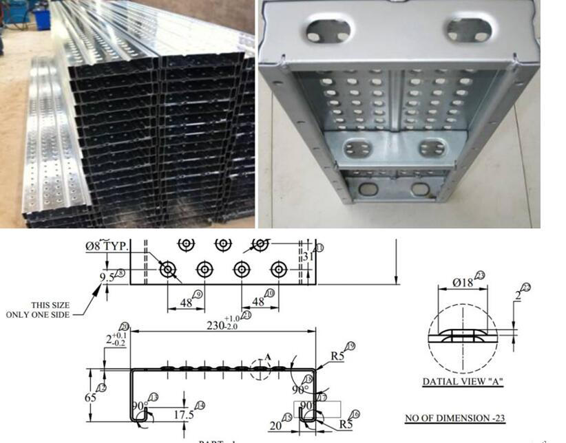 Painel de andaime galvanizado