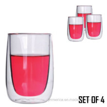 Double Layers Transparente Glas Cup