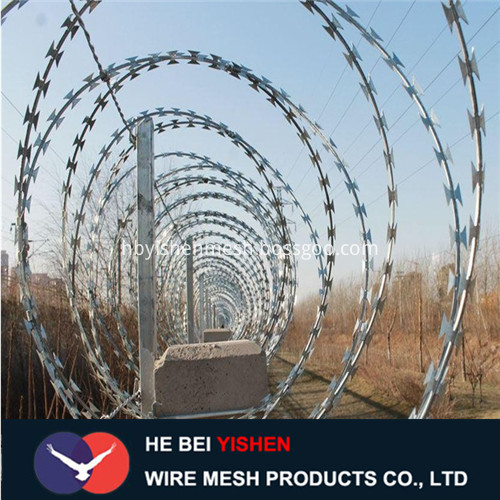 galvanized razor barbed wire