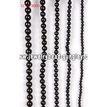 Gemstone black stone round beads