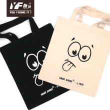 Cute cartoon face pattern canvas shopping hand bags