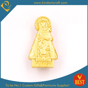 Custom Golden Plated Metal Badge