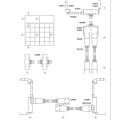 Aluminium profiles 90mm type A hanging door