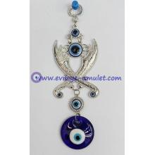 Turkish Evil Eye Hamsa Pendant Zulfiqar crossed swords machete wall home decoration