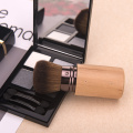 Single wood handle make up brush set