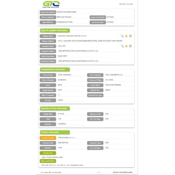 Pipe Stickers -USA Import Data Sample