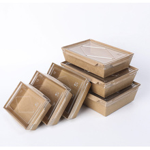 Бумажные контейнеры для пищевых продуктов Коробка для пищевых продуктов из крафт-бумаги