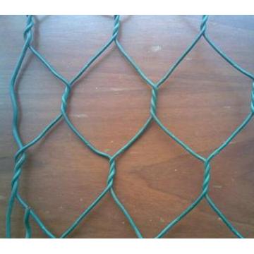 Green PVC Hexagonal Wire Mesh para Gaiolas