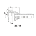 Hydraulic JIC Female 74°Cone Seat SAE J514 Fitting