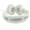 White Steel Headband Stereo Headphones Computer Headphones