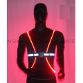Revestimento reflector de alta visibilidade fluorescente Running LED Vest