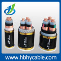 Cable blindado forrado XLPE 6 / 6KV con aislamiento de PVC