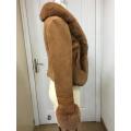 Casaco feminino de camurça shearling de inverno